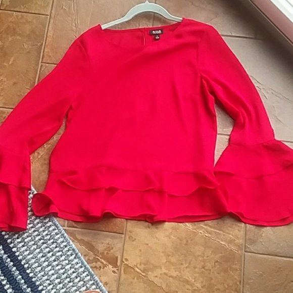 a.n.a Tops - a.n.a. red blouse, NWOT